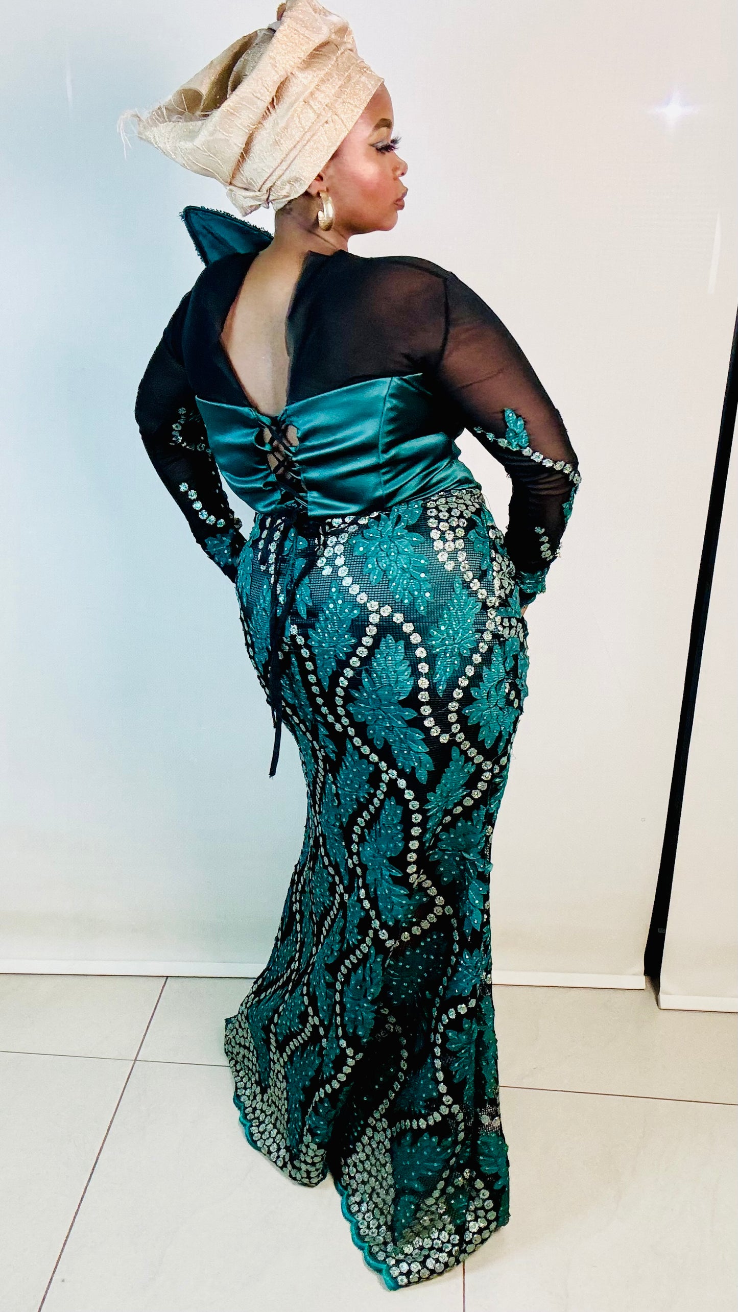 Traditional gowns beaded