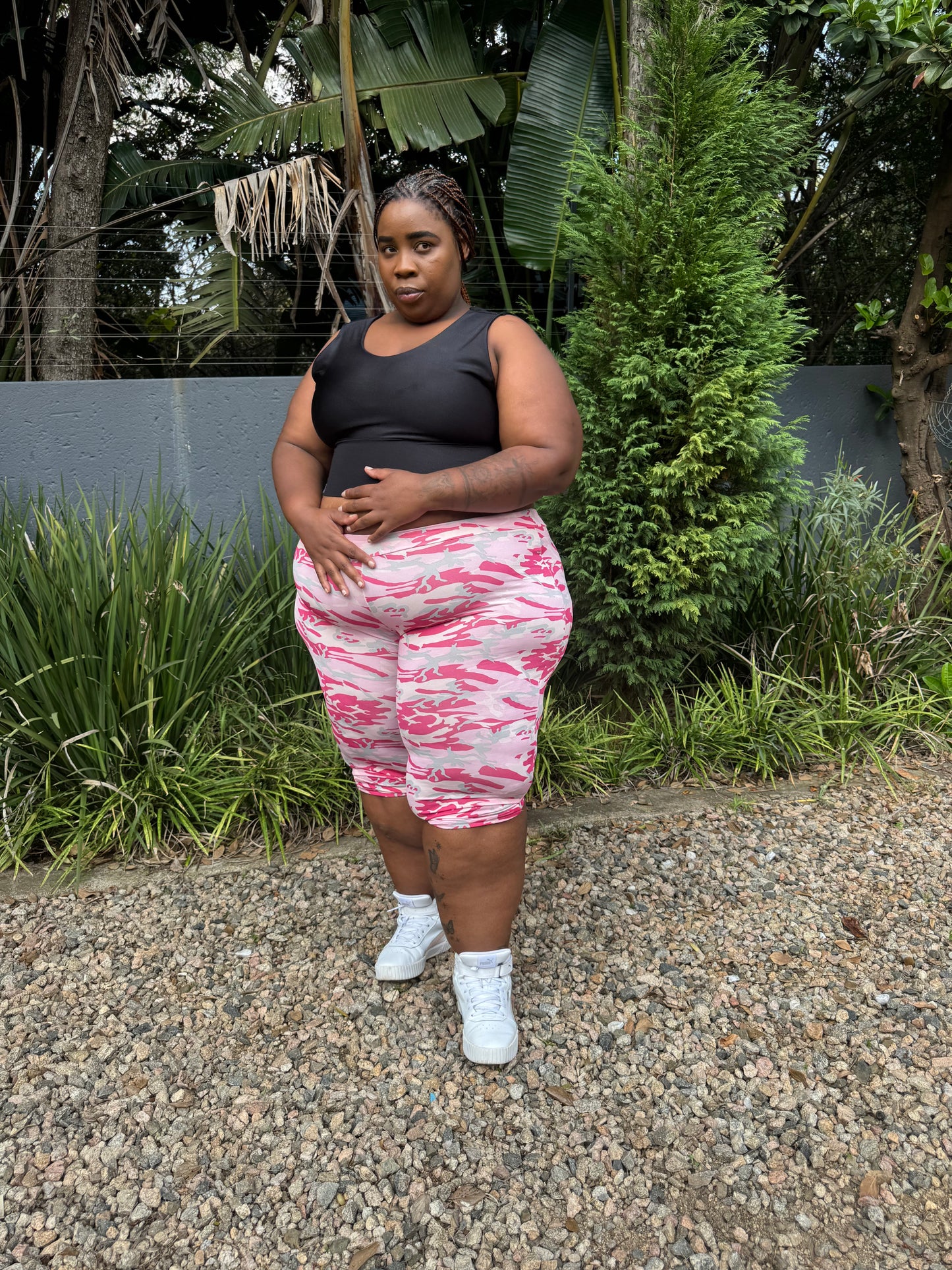 Active CurveFit short Pink Camo Tights