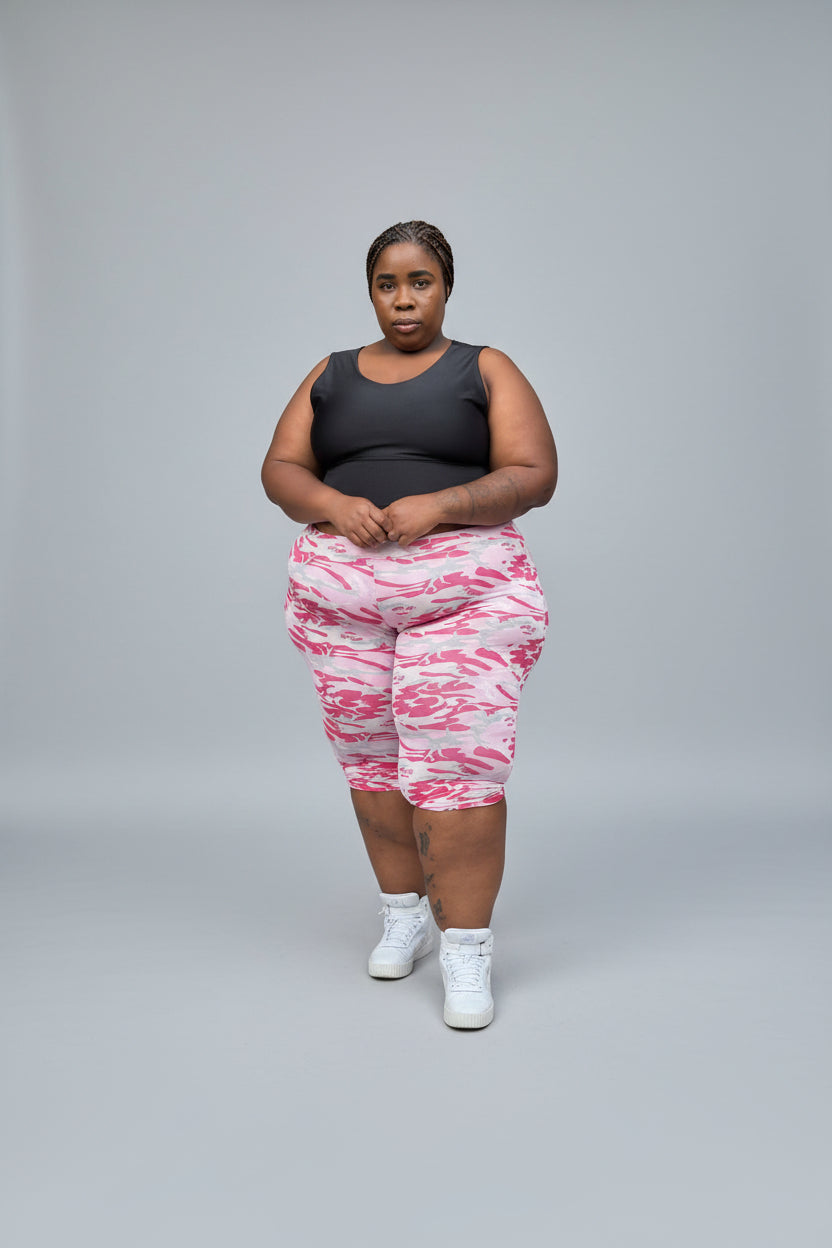 Active CurveFit short Pink Camo Tights