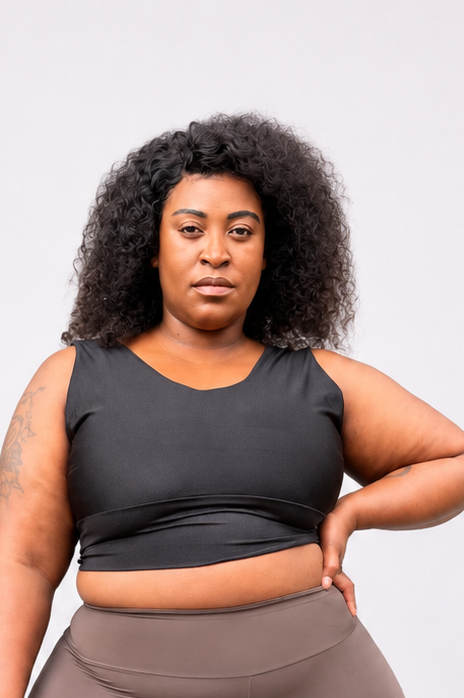 Active CurveFit Jet Black Crop Vest