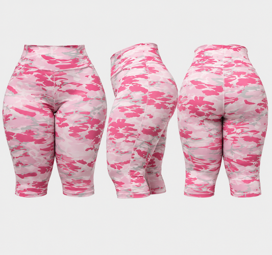 Active CurveFit short  Pink Camo Tights