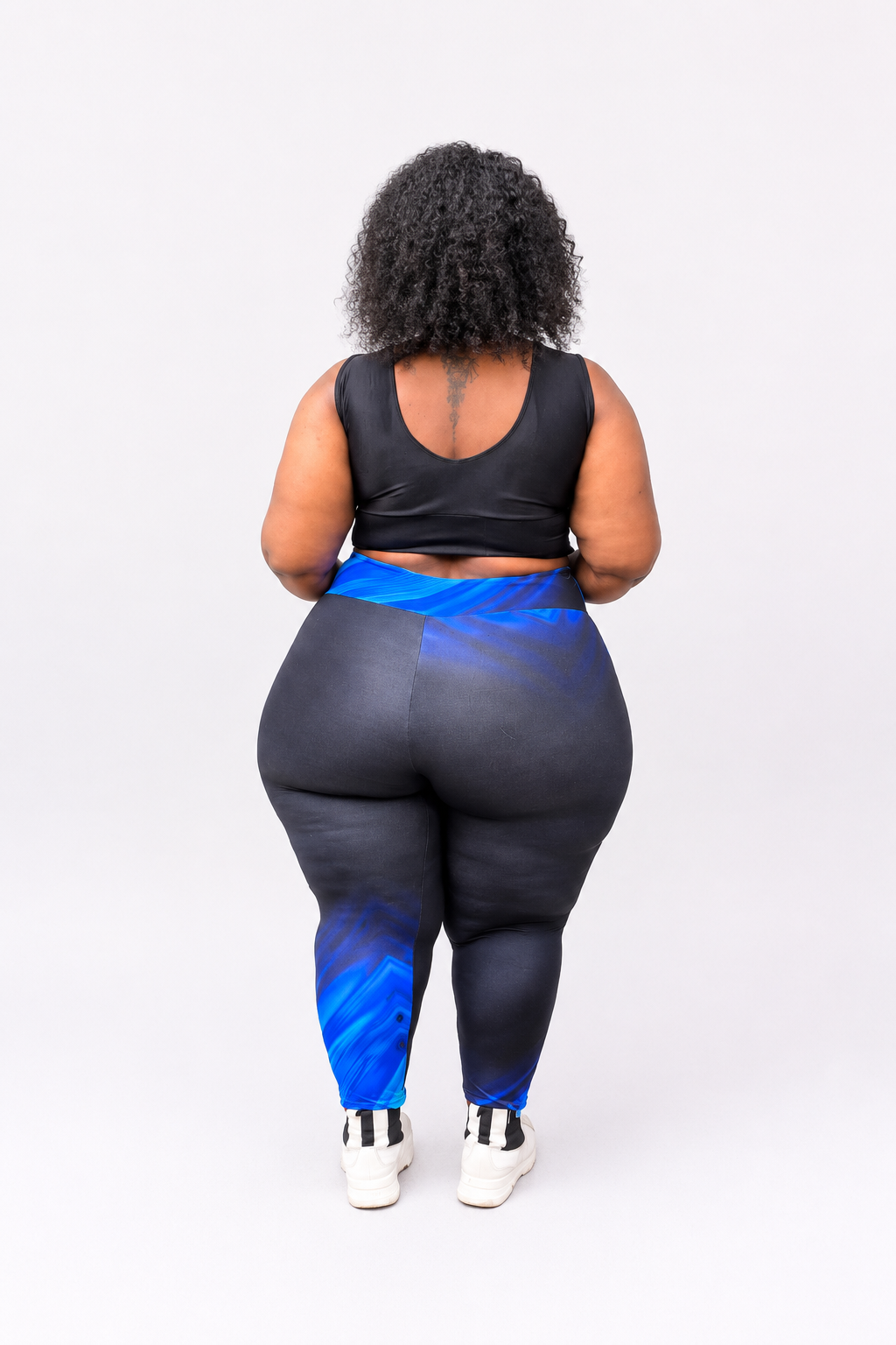 Active CurveFit Jet Black and Blue Long Tights