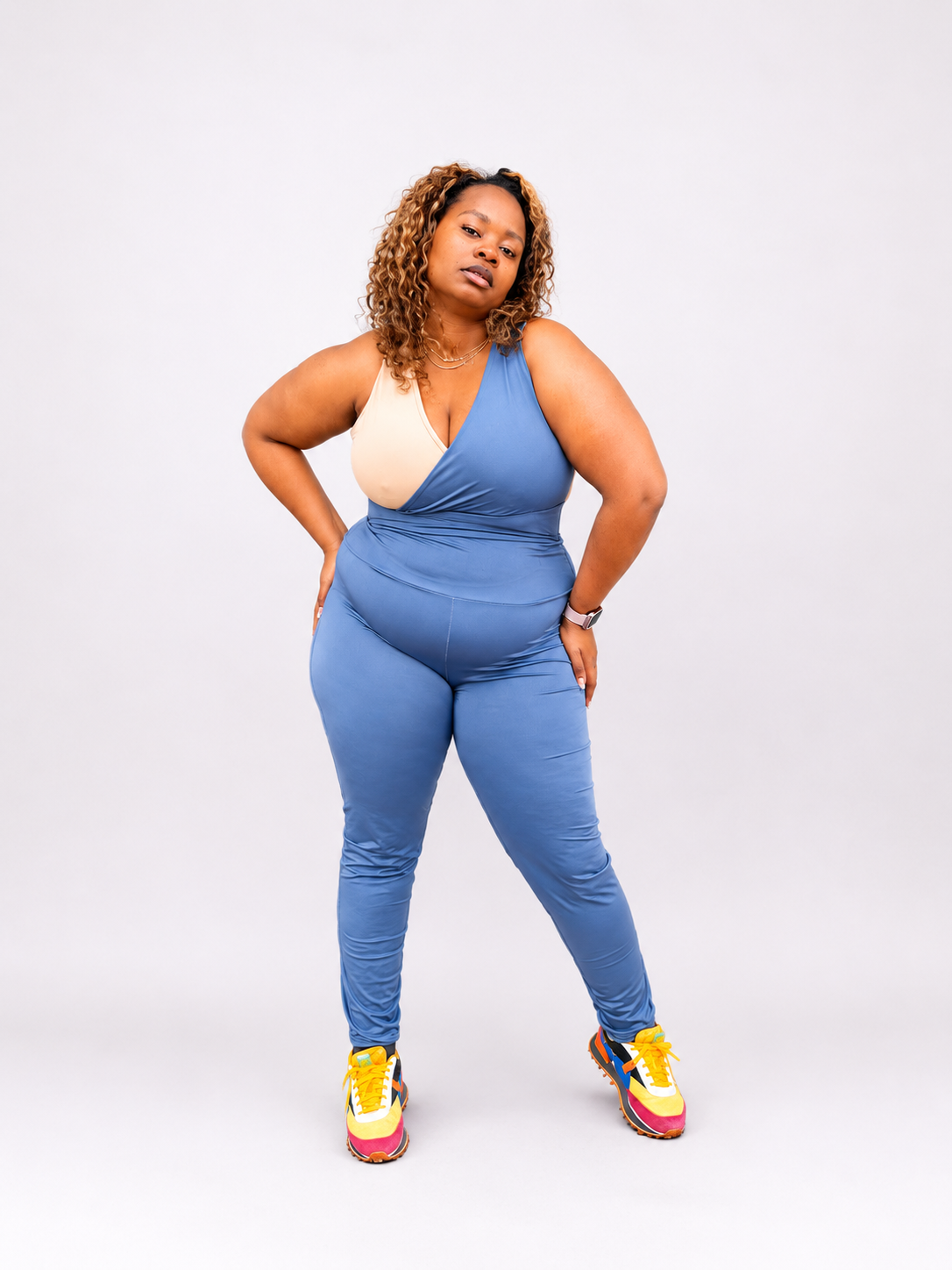 Active CurveFit Slate Blue Long Tights