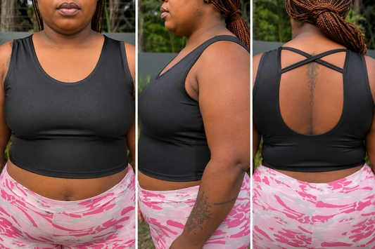 Active CurveFit Jet Black Crop Vest