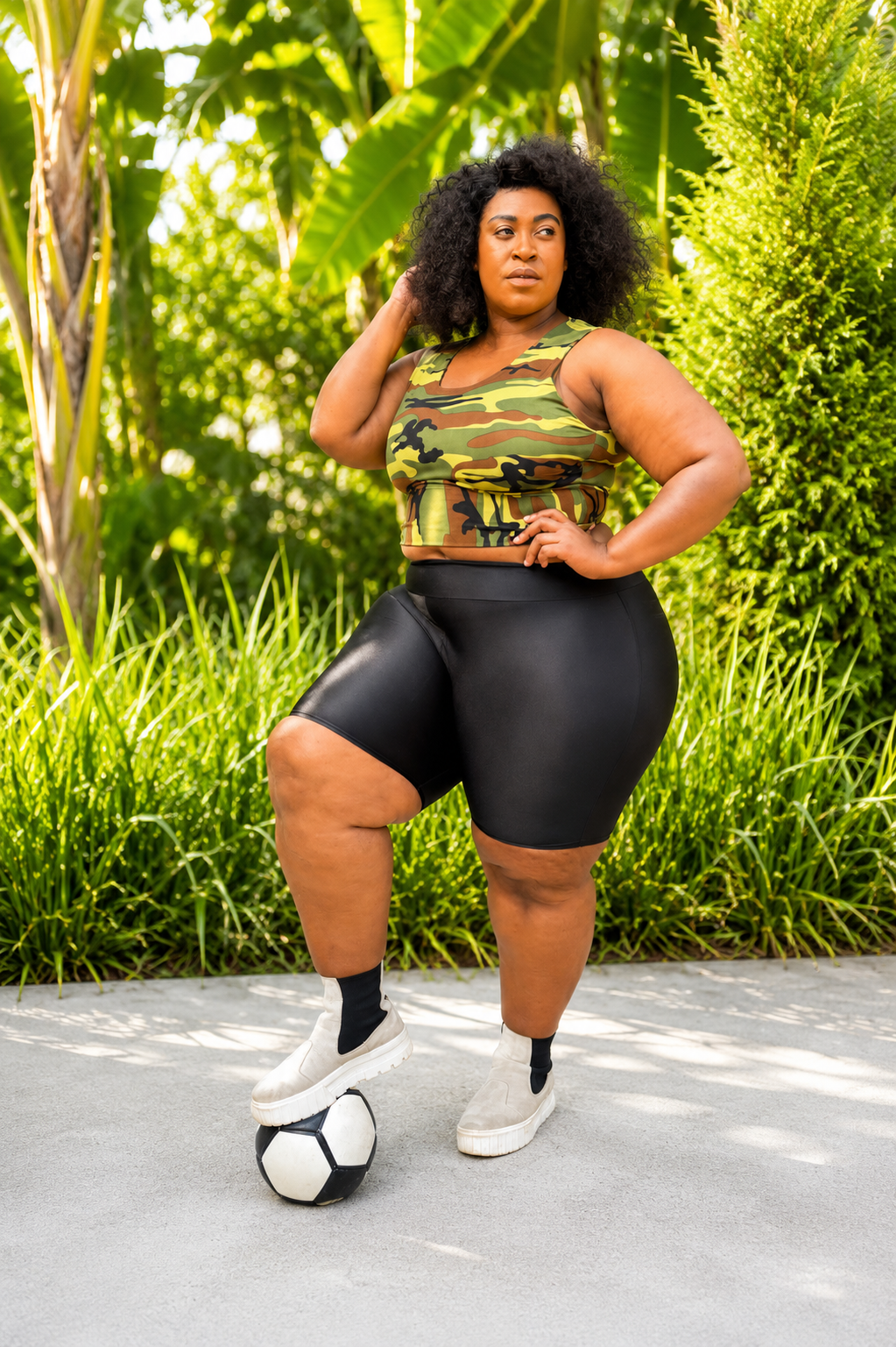 Active CurveFit Classic Green Camo Crop Vest