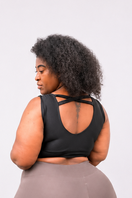 Active CurveFit Jet Black Crop Vest