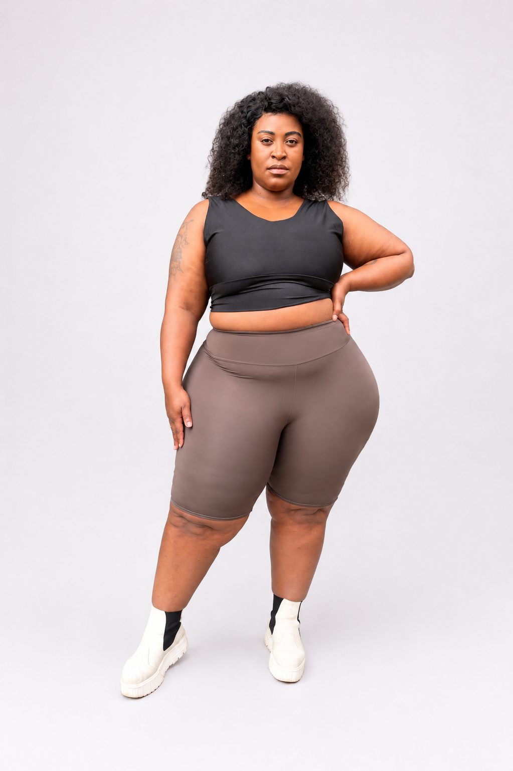 Active CurveFit Mocha Brown Short Tights