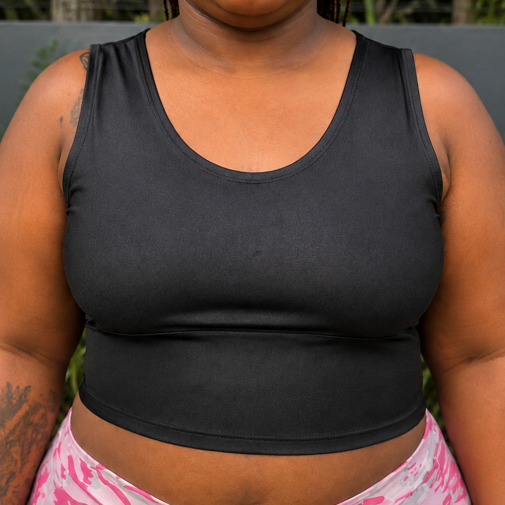 Active CurveFit Jet Black Crop Vest