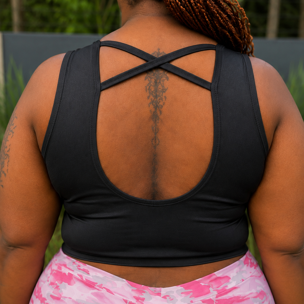Active CurveFit Jet Black Crop Vest