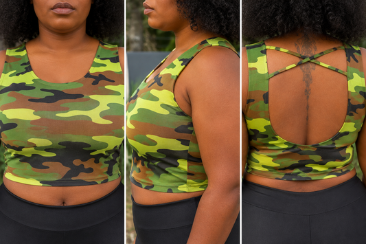 Active CurveFit Classic Green Camo Crop Vest